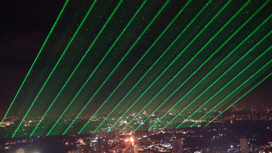 outdoor laser beam